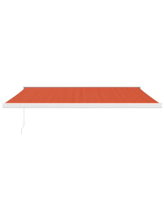 Izvelkama markīze, oranža, brūna, 4x3 m, audums, alumīnijs