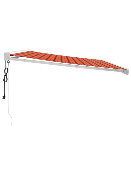 Izvelkama markīze, oranža, brūna, 4x3 m, audums, alumīnijs