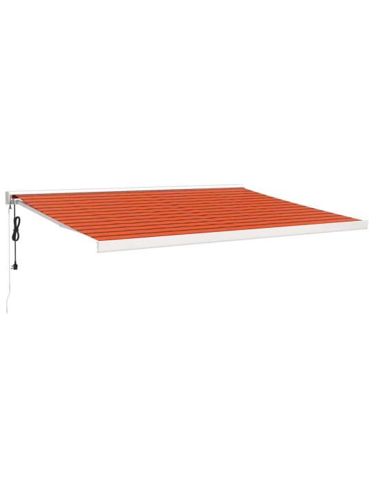 Izvelkama markīze, oranža, brūna, 4,5x3 m, audums, alumīnijs