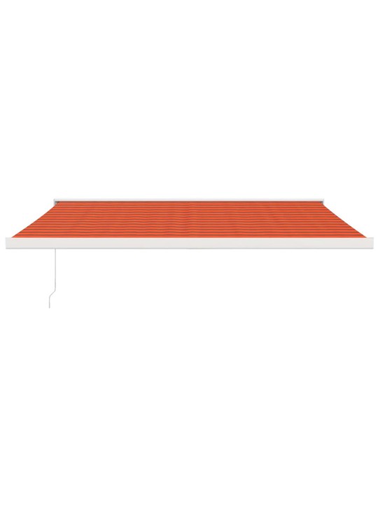 Izvelkama markīze, oranža, brūna, 4,5x3 m, audums, alumīnijs