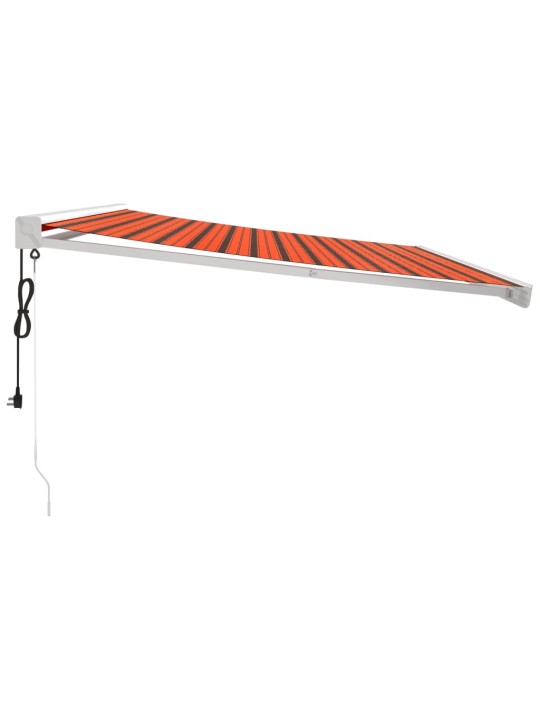 Izvelkama markīze, oranža, brūna, 4,5x3 m, audums, alumīnijs