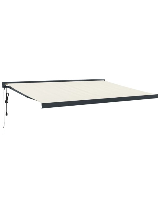 Izvelkama markīze, krēmkrāsas, 4x3 m, audums, alumīnijs