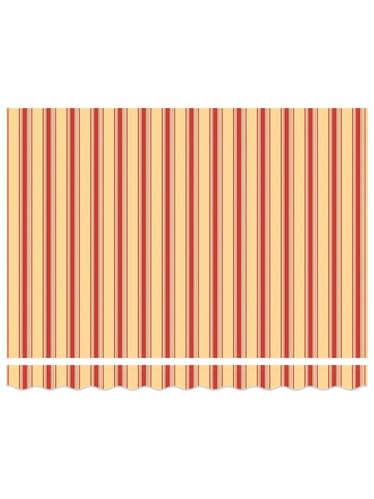 Izvelkama markīze, dzeltena, balta, 3,5x2,5m, audums, alumīnijs