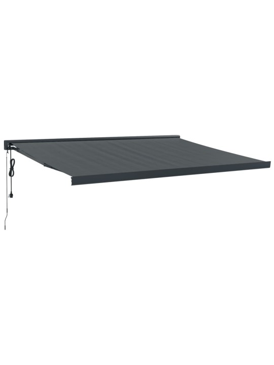 Izvelkama markīze, pelēka, 4x3 m, audums, alumīnijs