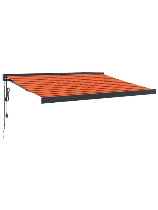 Izvelkama markīze, oranža, brūna, 3x2,5 m, audums, alumīnijs