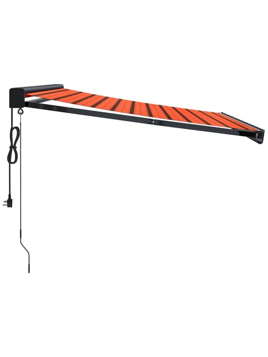 Izvelkama markīze, oranža, brūna, 3x2,5 m, audums, alumīnijs