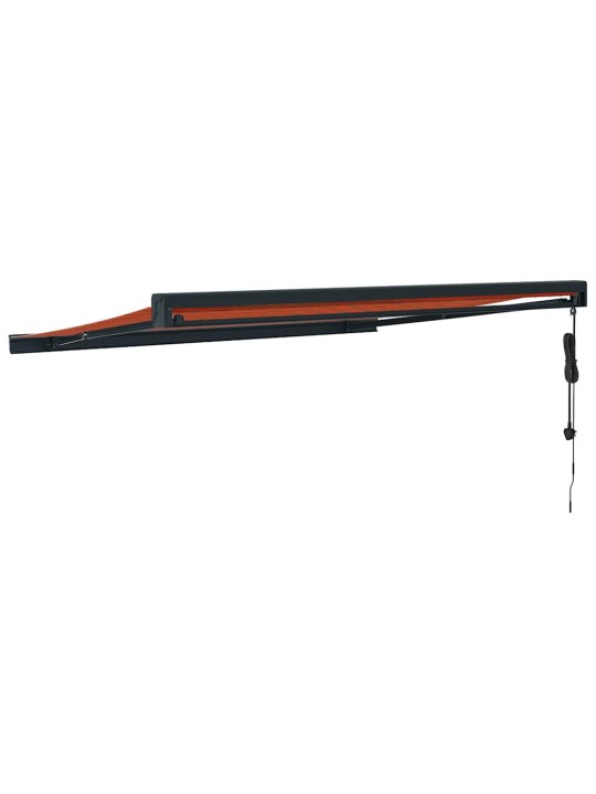 Izvelkama markīze, oranža, brūna, 3x2,5 m, audums, alumīnijs