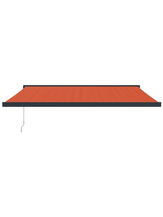 Izvelkama markīze, oranža, brūna, 4,5x3 m, audums, alumīnijs