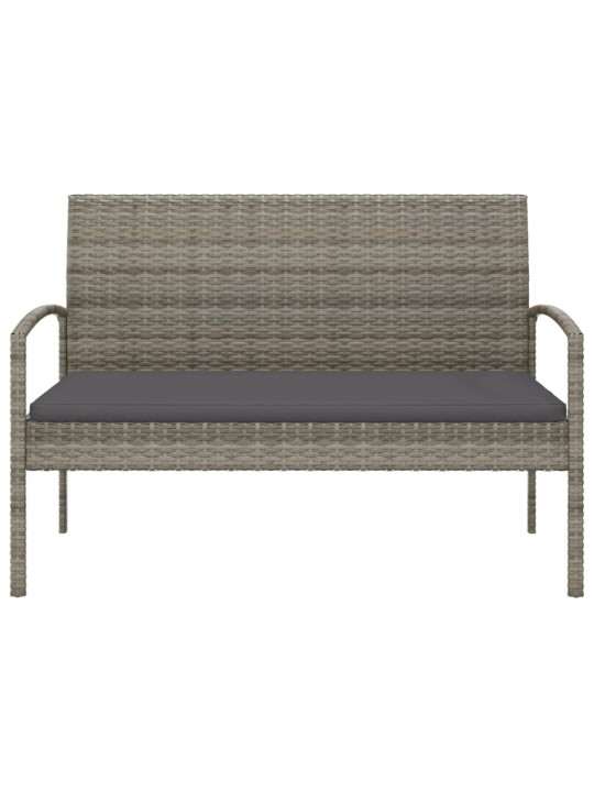 Dārza sols ar matraci, 105 cm, pelēks, pe rotangpalma