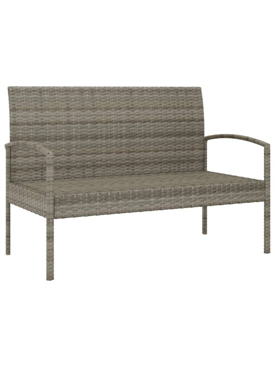 Dārza sols ar matraci, 105 cm, pelēks, pe rotangpalma