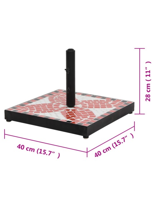 Saulessarga pamatne, kvadrātveida, sarkanbrūna un balta, 12 kg