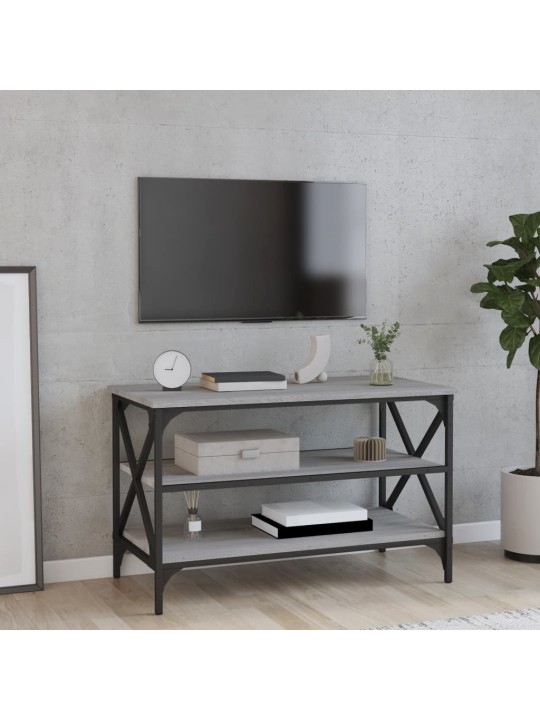 Tv skapītis, pelēka ozolkoka, 80x40x50 cm, inženierijas koks
