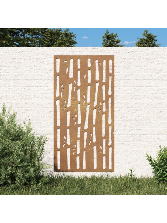 Dārza sienas rotājums, 105x55 cm, tērauds, rūsas efekts