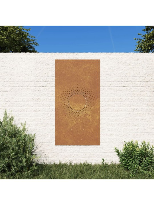 Dārza sienas rotājums, 105x55 cm, tērauds, rūsas efekts