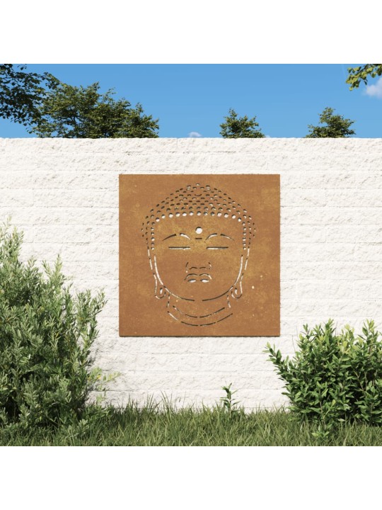Dārza sienas rotājums, 55x55 cm, tērauds, rūsas efekts