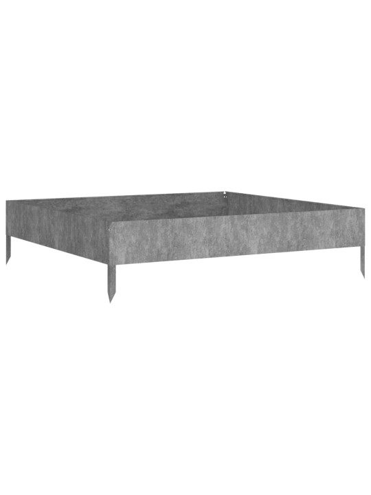 Augstā dārza puķu kaste, 100x100x26 cm, tērauds, rūsas efekts