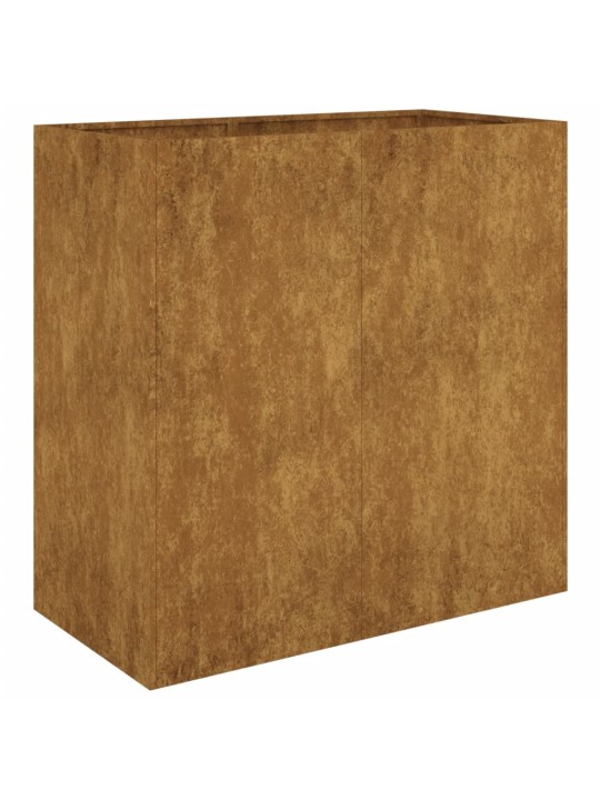 Dārza puķu kaste, 80x40x80 cm, tērauds ar rūsas efektu