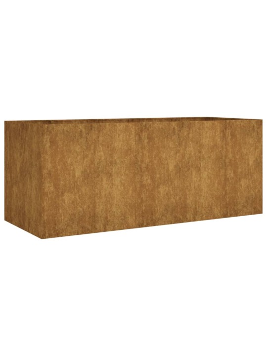 Augstā dārza puķu kaste, 200x80x80 cm, tērauds ar rūsas efektu