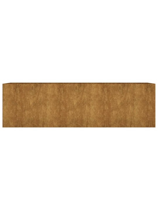 Augstā dārza puķu kaste, 280x80x80 cm, tērauds ar rūsas efektu