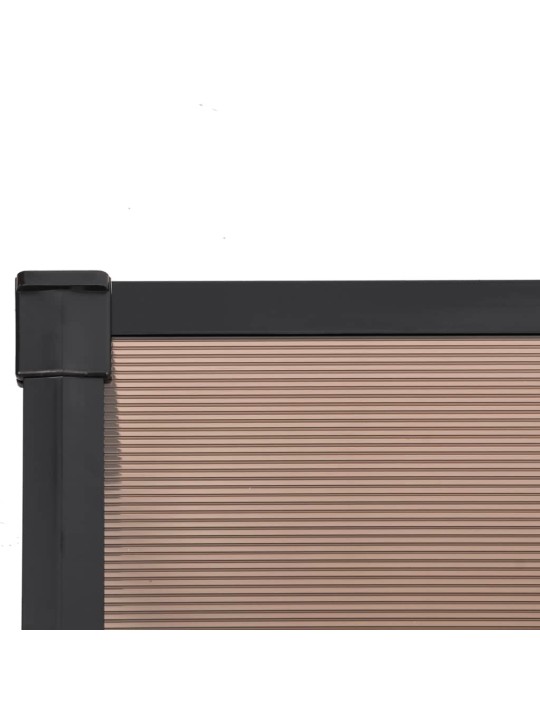 Durvju nojume, melna, 358,5x90 cm, polikarbonāts