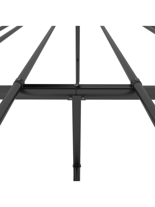 Gultas rāmis, melns metāls, 200x200 cm