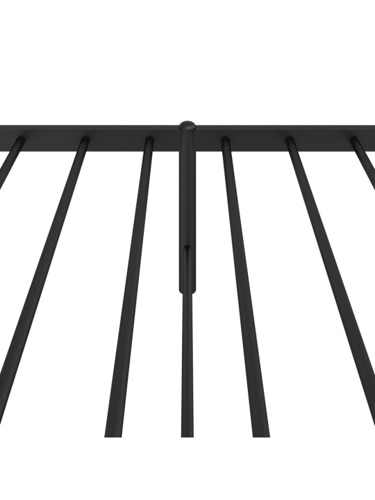 Gultas rāmis ar galvgali, melns metāls, 107x203 cm