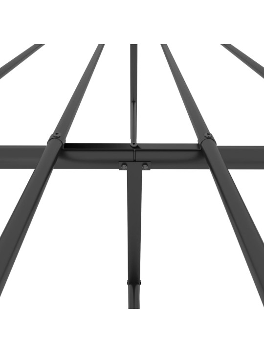 Gultas rāmis ar galvgali un kājgali, melns metāls, 120x200 cm