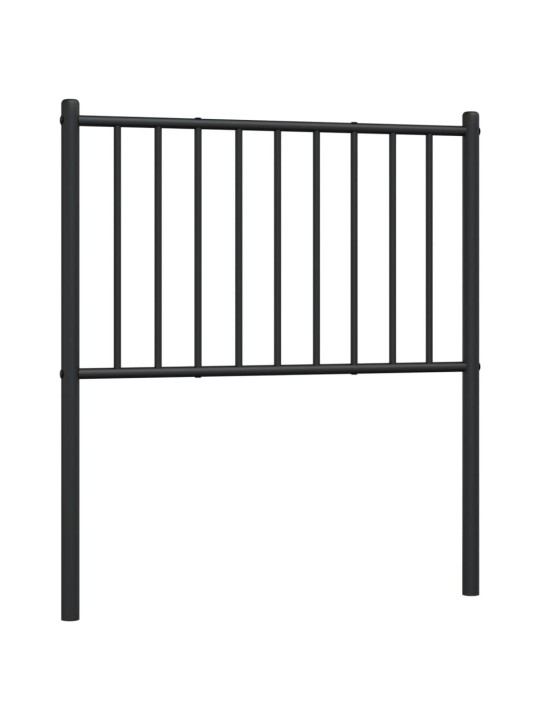 Gultas galvgalis, metāls, melns, 75 cm