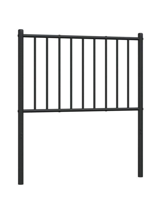 Gultas galvgalis, metāls, melns, 80 cm