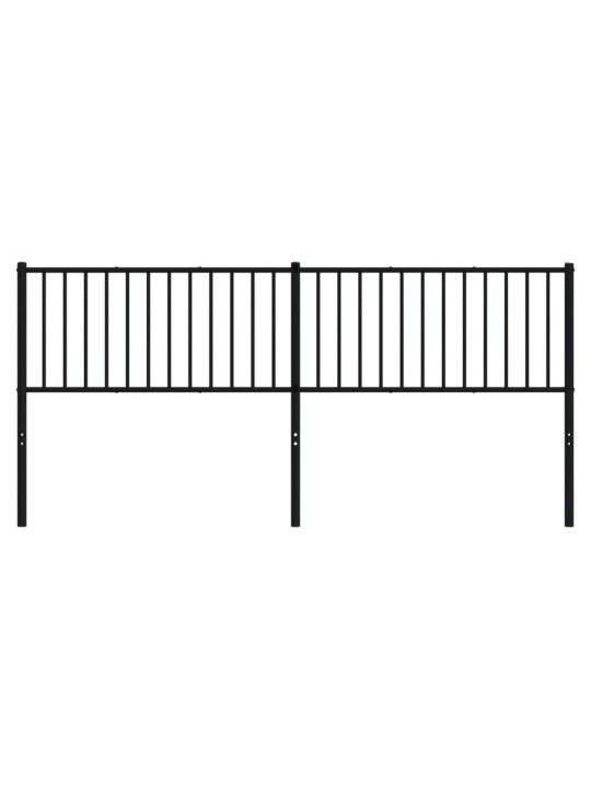 Gultas galvgalis, metāls, melns, 200 cm