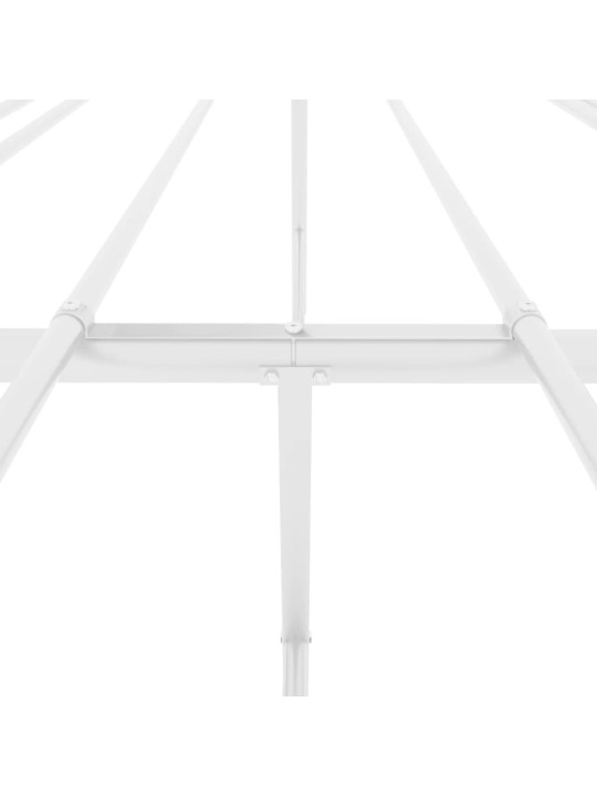 Gultas rāmis, balts metāls, 180x200 cm