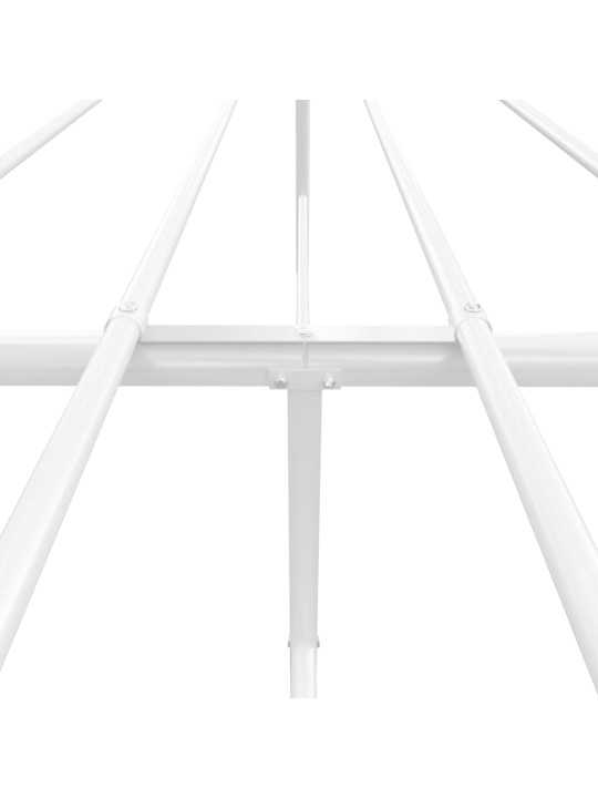 Gultas rāmis ar galvgali un kājgali, balts metāls, 120x200 cm