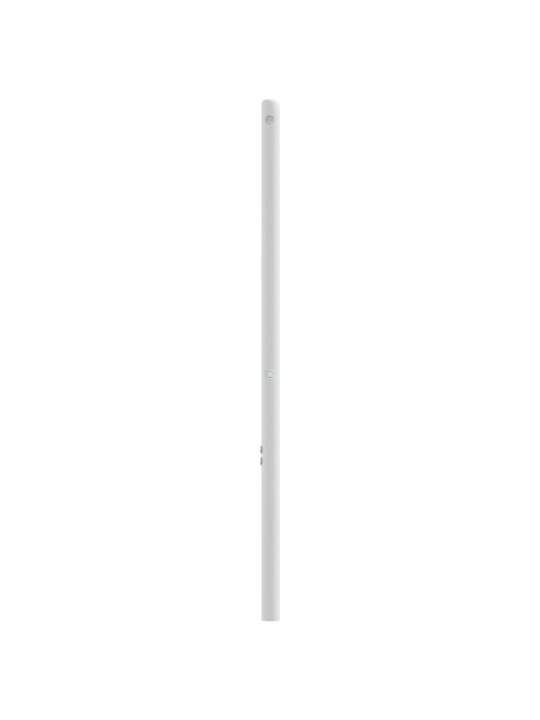 Gultas galvgalis, balts, metāls, 75 cm