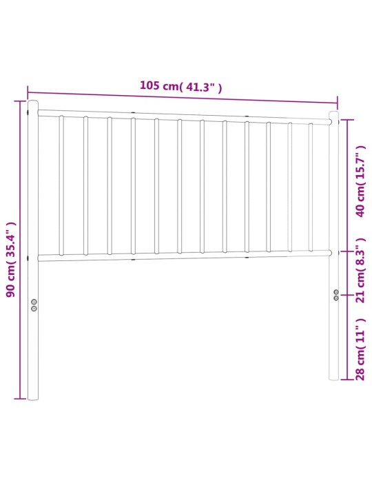 Gultas galvgalis, balts, 100 cm