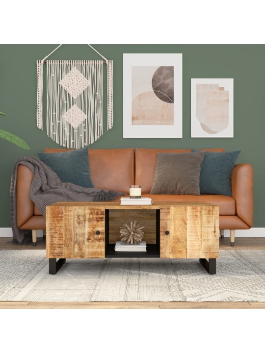 Kafijas galdiņš, 100x54x40 cm, mango koks, inženierijas koks