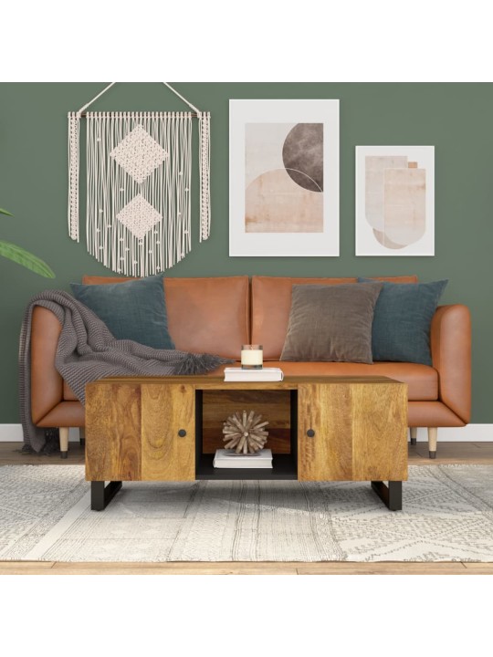 Kafijas galdiņš, 100x54x40 cm, mango koks, inženierijas koks