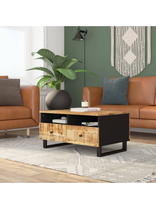 Kafijas galdiņš, 80x54x40 cm, mango koks, inženierijas koks