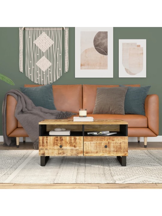 Kafijas galdiņš, 80x54x40 cm, mango koks, inženierijas koks