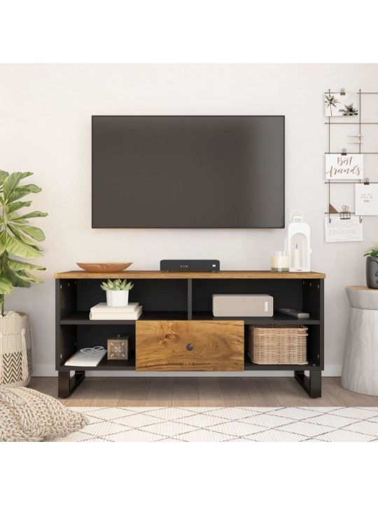 Tv skapis, 100x33x46 cm, mango masīvkoks, inženierijas koks