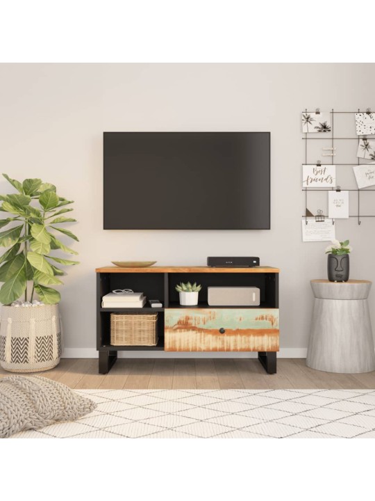 Tv skapītis, 80x33x46 cm, masīvkoks, inženierijas koks