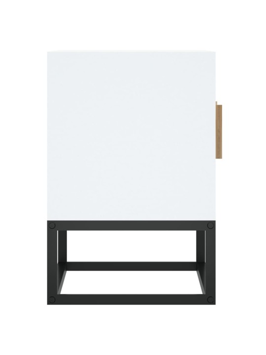 Tv skapītis, balts, 105x30x45 cm, inženierijas koks, dzelzs