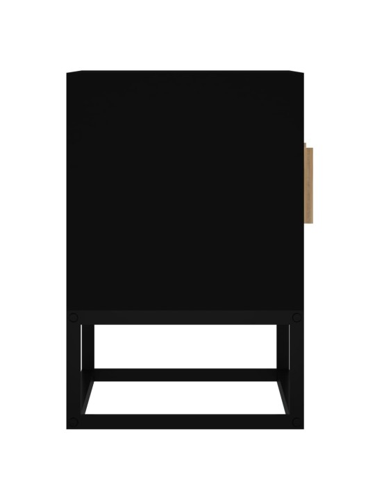 Tv skapītis, melns, 105x30x45 cm, inženierijas koks, dzelzs