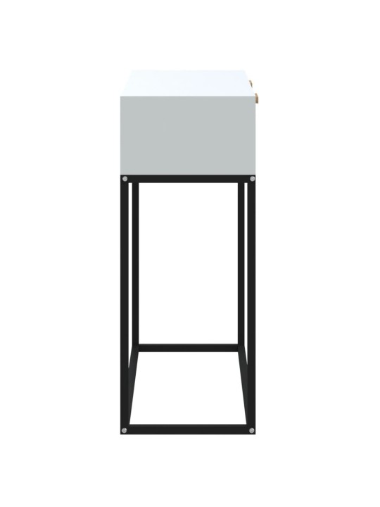 Konsoles galdiņš, 80x30x75 cm, inženierijas koks, dzelzs, balts