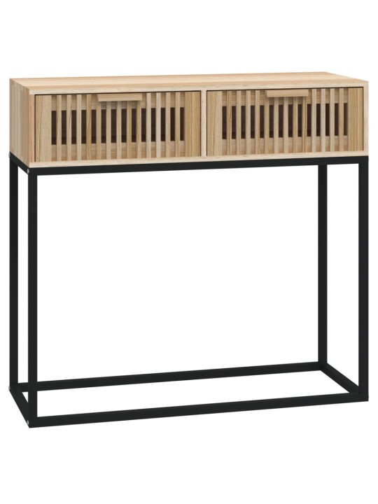 Konsoles galdiņš, 80x30x75 cm, inženierijas koks, dzelzs