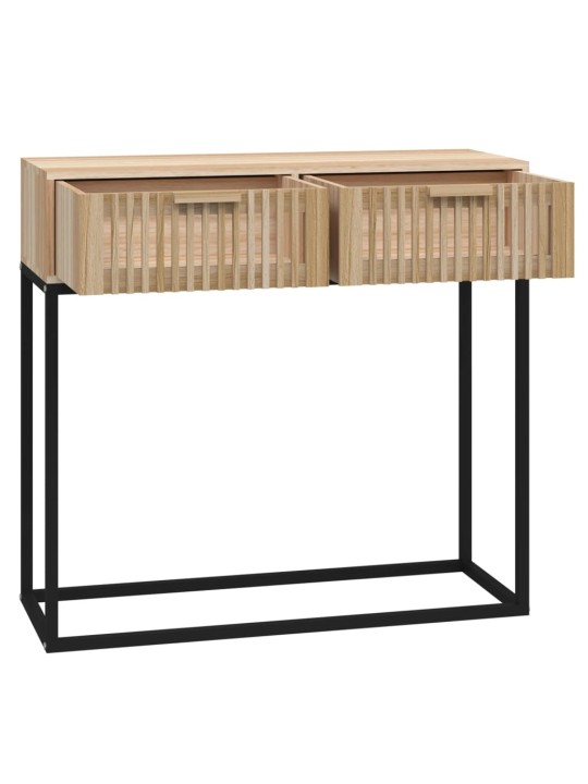 Konsoles galdiņš, 80x30x75 cm, inženierijas koks, dzelzs