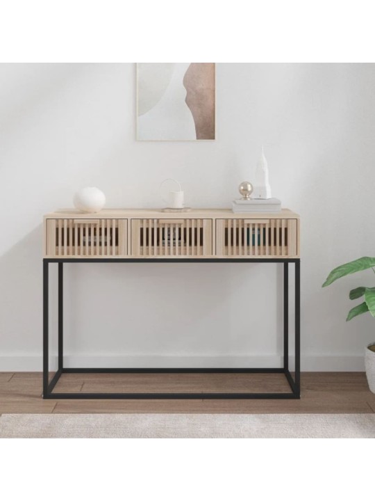 Konsoles galdiņš, 105x30x75cm, inženierijas koks, dzelzs