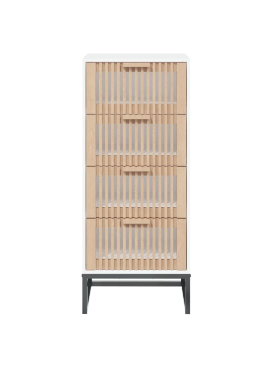 Augstais skapītis, balts, 40x30x95 cm, inženierijas koks