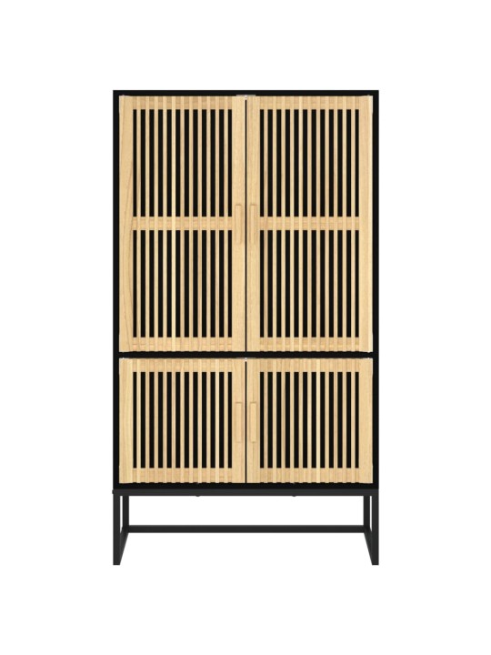 Augstais skapītis, melns, 70x35x125 cm, inženierijas koks