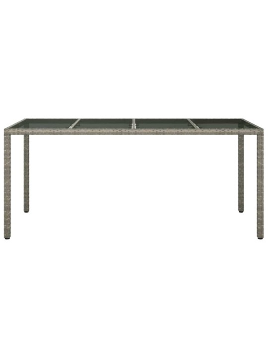Dārza ēdamais galds pelēka 190 x 90 x 75 cm poliūtu rotangpalma