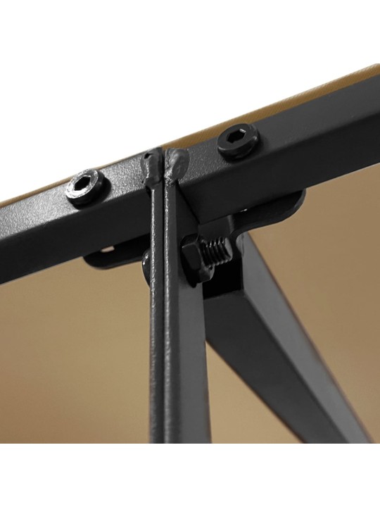 Nojume, pelēkbrūna, 4x3 m, 180 g/m², audums un tērauds